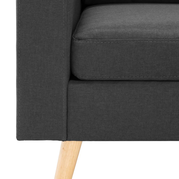 vidaXL 2-Seater Sofa Set Fabric Dark Grey
