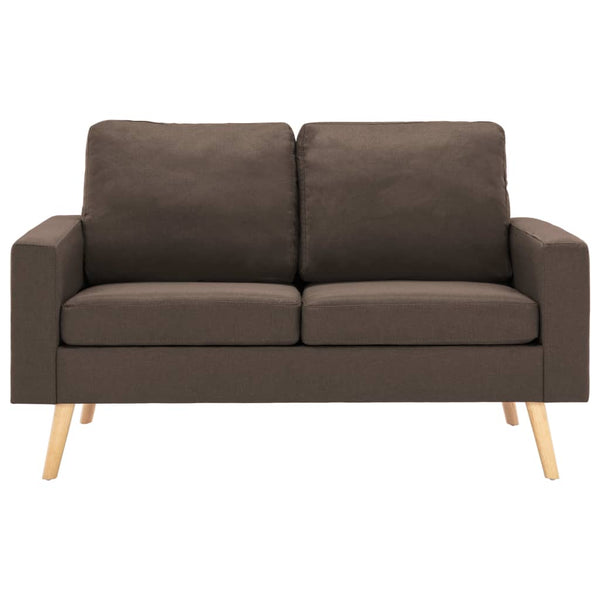 vidaXL 2-Piece Sofa Set Fabric Brown