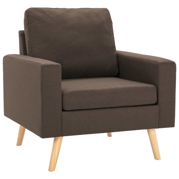 vidaXL 2-Piece Sofa Set Fabric Brown