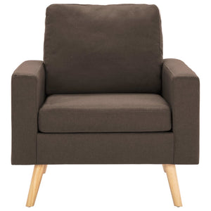 vidaXL 2-Piece Sofa Set Fabric Brown