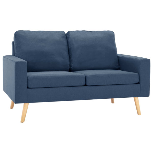 vidaXL 2-Piece Sofa Set Fabric Blue