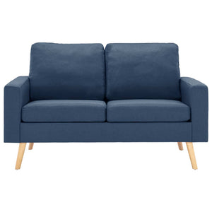 vidaXL 2-Piece Sofa Set Fabric Blue