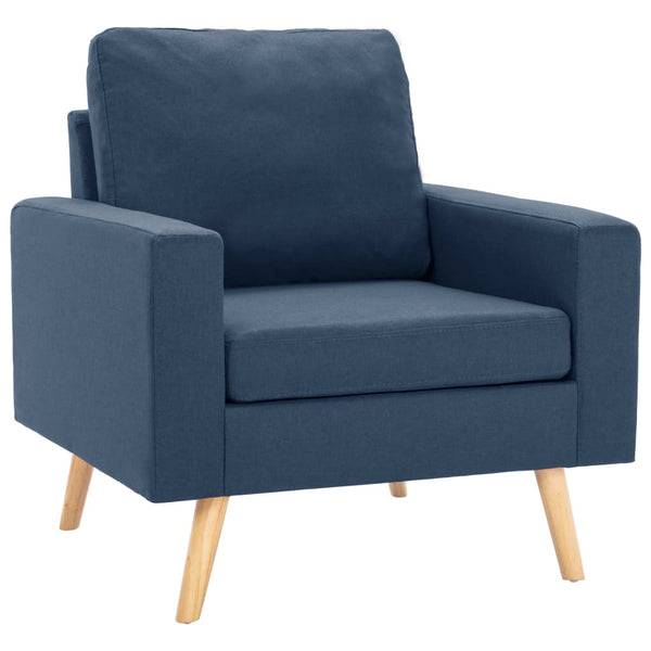 vidaXL 2-Piece Sofa Set Fabric Blue