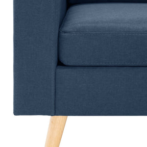 vidaXL 2-Piece Sofa Set Fabric Blue