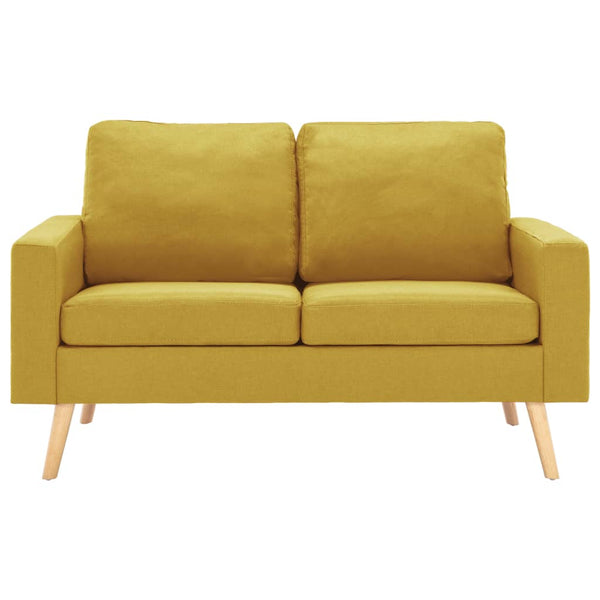 vidaXL 2-Piece Sofa Set Fabric Yellow