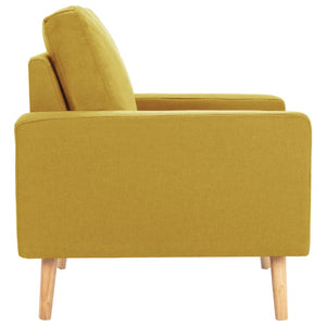 vidaXL 2-Piece Sofa Set Fabric Yellow