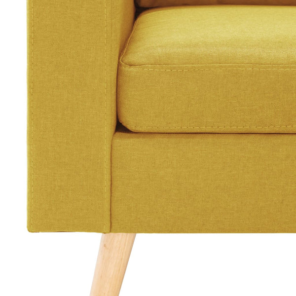 vidaXL 2-Piece Sofa Set Fabric Yellow