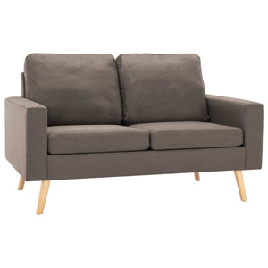 vidaXL 2-Piece Sofa Set Fabric Taupe