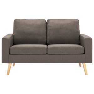 vidaXL 2-Piece Sofa Set Fabric Taupe