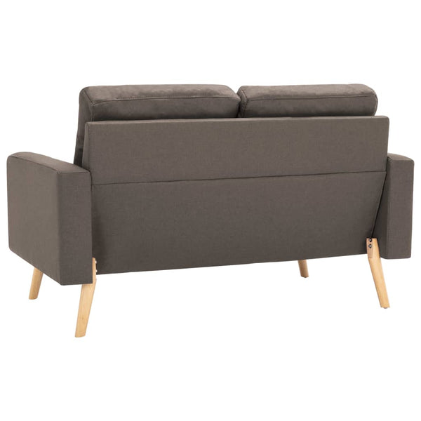 vidaXL 2-Piece Sofa Set Fabric Taupe