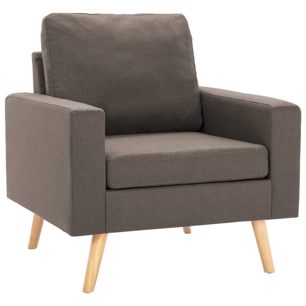vidaXL 2-Piece Sofa Set Fabric Taupe