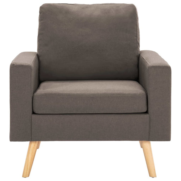 vidaXL 2-Piece Sofa Set Fabric Taupe