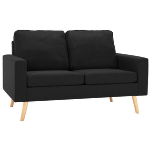 vidaXL 2-piece Sofa Set Fabric Black