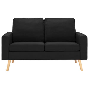 vidaXL 2-piece Sofa Set Fabric Black