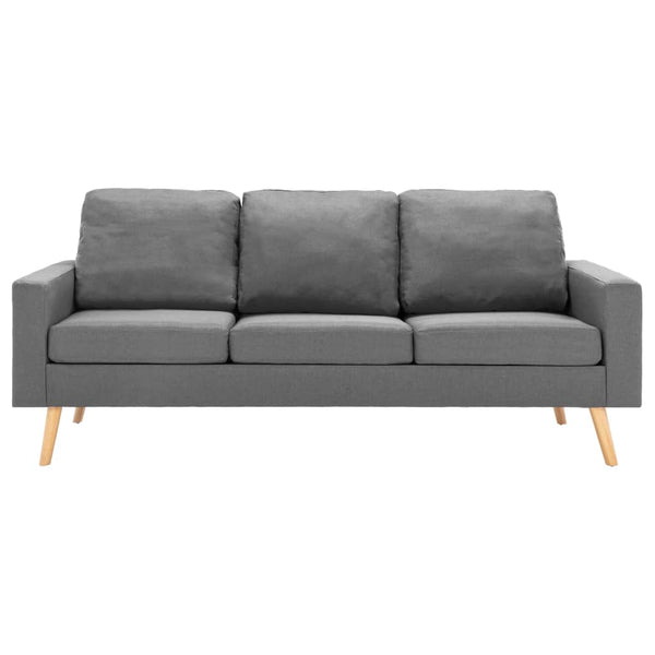 vidaXL 2-Seater Sofa Set Fabric Light Grey