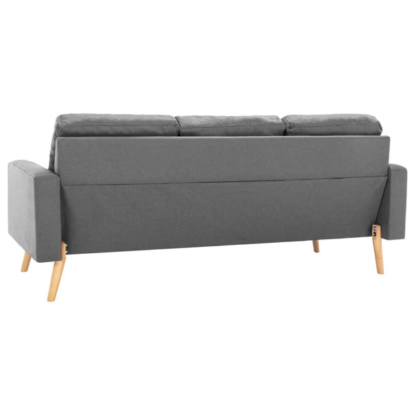 vidaXL 2-Seater Sofa Set Fabric Light Grey