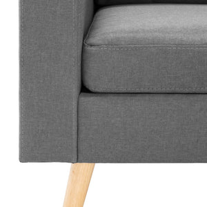 vidaXL 2-Seater Sofa Set Fabric Light Grey