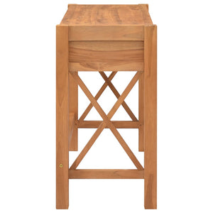 vidaXL Desk with 2 Drawers 100x40x75 cm Teak Wood