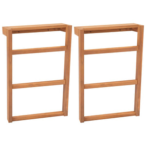vidaXL Towel Rack 2 pcs. Solid Teak Wood