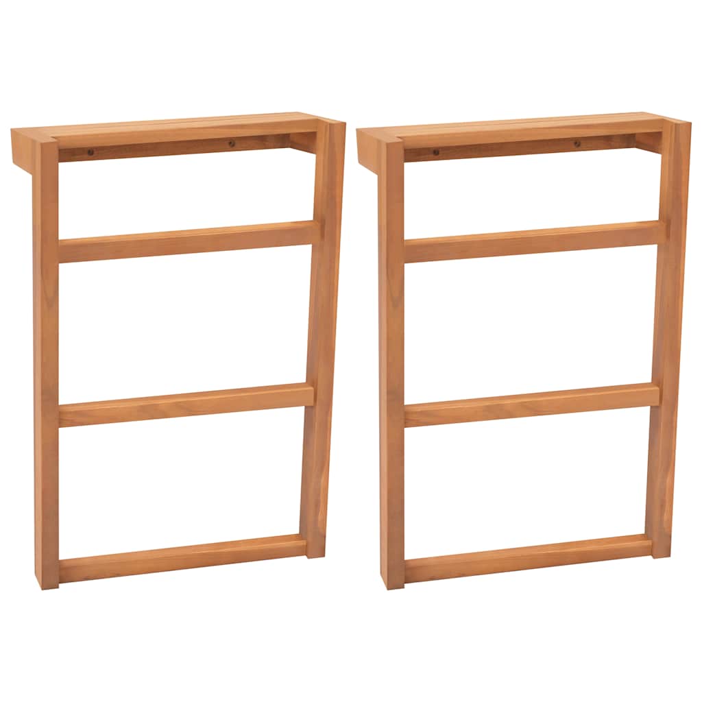 vidaXL Towel Rack 2 pcs. Solid Teak Wood