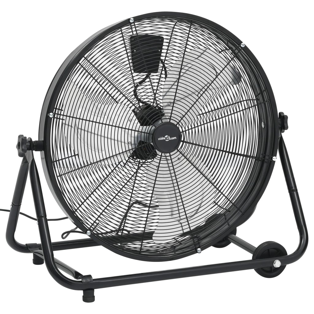 vidaXL Drum Fan Industrial 60 cm 172.5 W Black