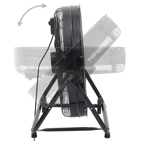 vidaXL Drum Fan Industrial 60 cm 172.5 W Black