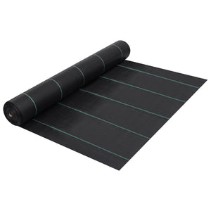 vidaXL Weed Fabric Black 1x25 m PP