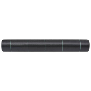 vidaXL Weed Fabric Black 1x25 m PP