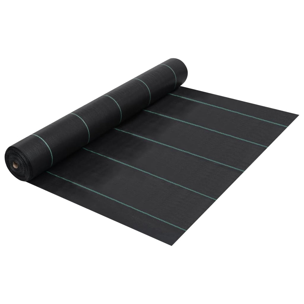 vidaXL Weed Fabric Black 2x5 m PP