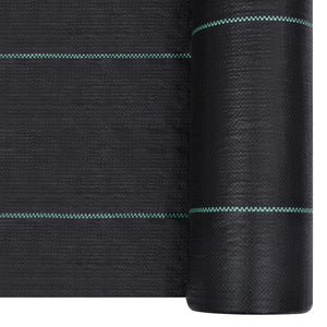 vidaXL Weed Fabric Black 2x10 m PP