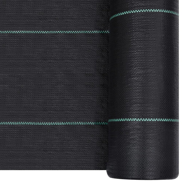 vidaXL Weed Fabric Black 2x10 m PP