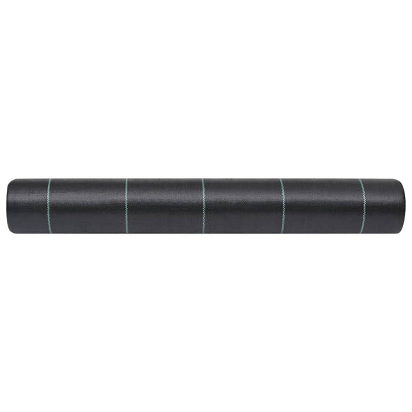 vidaXL Weed Fabric Black 2x10 m PP