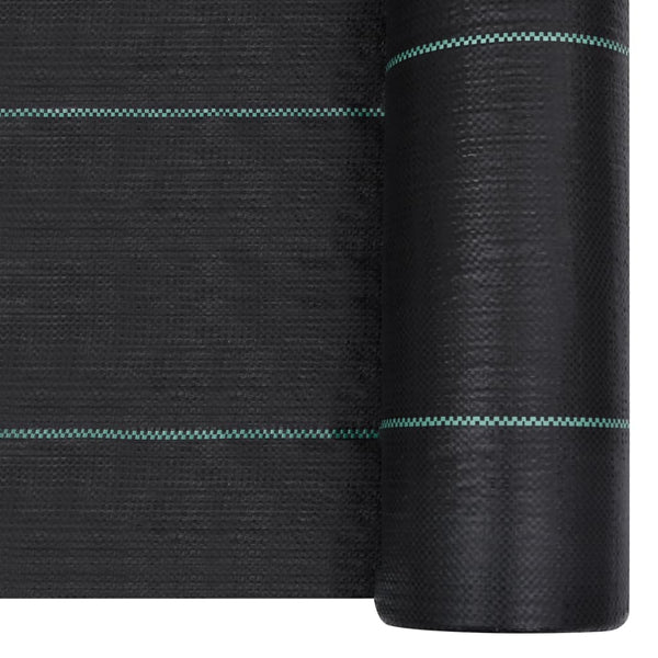 vidaXL Weed Fabric Black 2x100 m PP