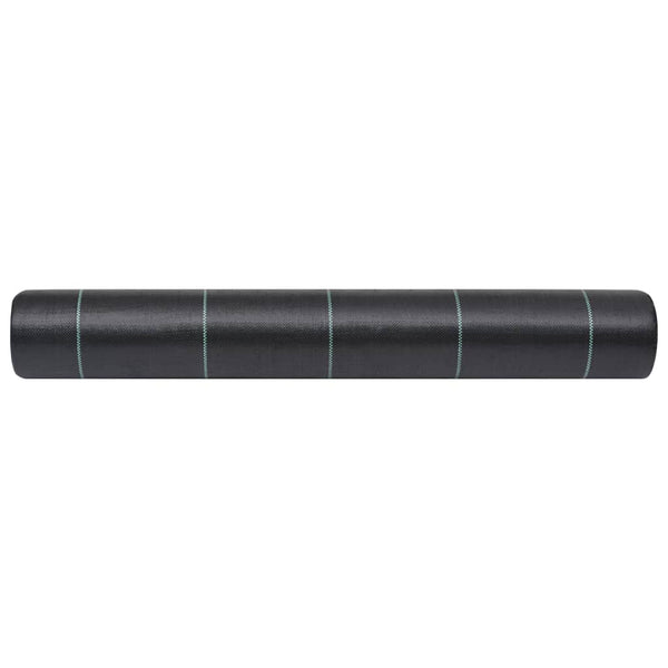 vidaXL Weed Fabric Black 2x100 m PP