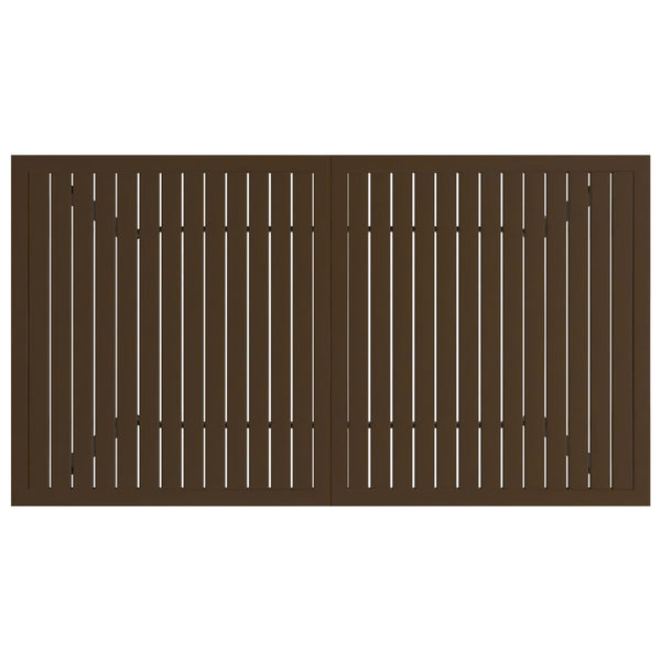 Gartentisch Braun 140x80x72 cm Stahl