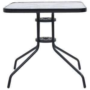 vidaXL Garden Table Black 70x70x70 cm Steel
