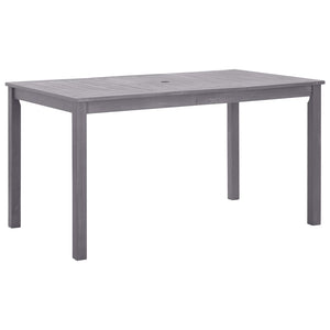 vidaXL Garden Table Grey 140x80x74 cm Solid Acacia Wood