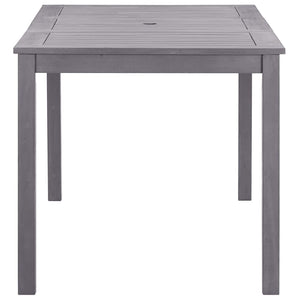vidaXL Garden Table Grey 140x80x74 cm Solid Acacia Wood