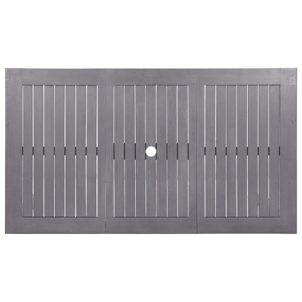 vidaXL Garden Table Grey 140x80x74 cm Solid Acacia Wood