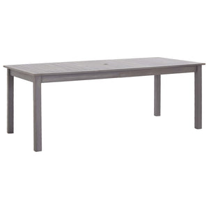 vidaXL Garden Table Grey 200x90x74 cm Solid Acacia Wood