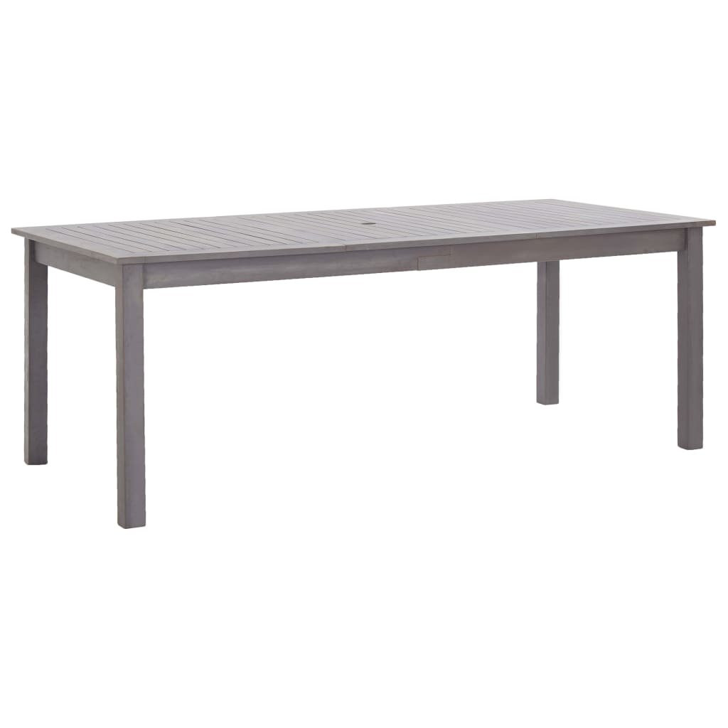 vidaXL Garden Table Grey 200x90x74 cm Solid Acacia Wood