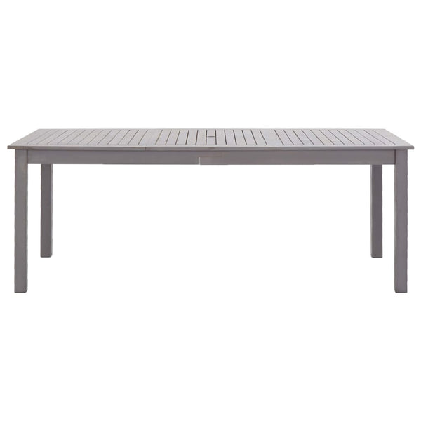 vidaXL Garden Table Grey 200x90x74 cm Solid Acacia Wood