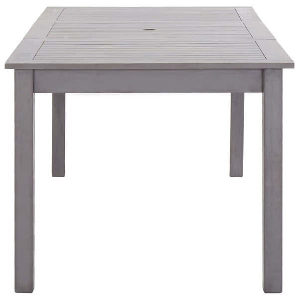 vidaXL Garden Table Grey 200x90x74 cm Solid Acacia Wood