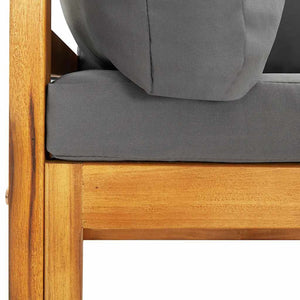 Modular-Ecksofas 2 Stk. mit Auflagen Dunkelgrau