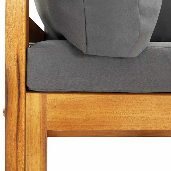 Modular-Ecksofas 2 Stk. mit Auflagen Dunkelgrau