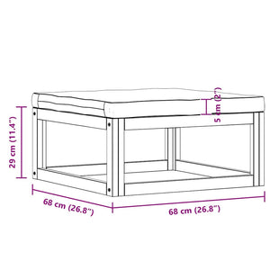 3-tlg. Garten-Lounge-Set mit Kissen Massivholz Akazie