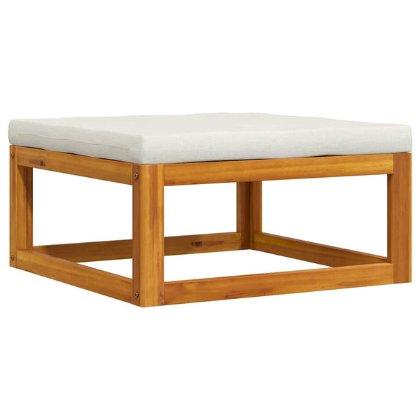 vidaXL 3-Piece Garden Lounge Set with Cream Cushions Solid Acacia Wood