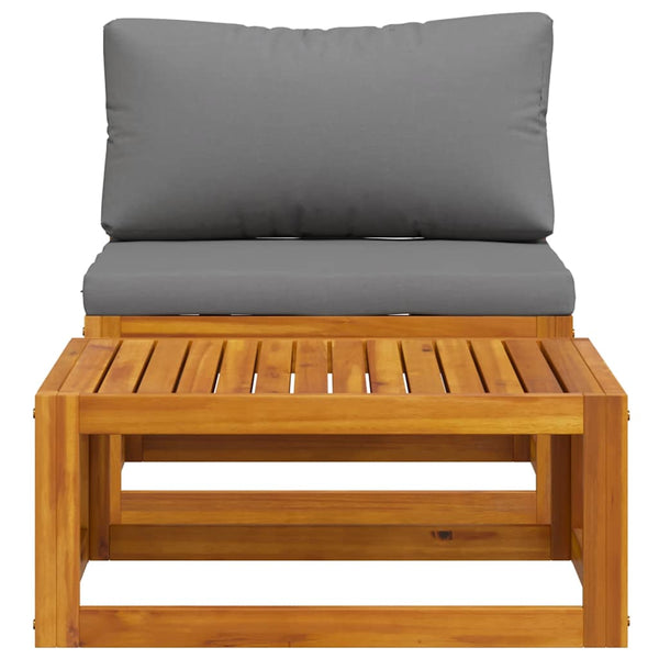 vidaXL 2-piece Garden Sofa Set with Cushions Solid Acacia Wood