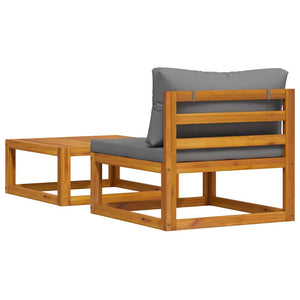 vidaXL 2-piece Garden Sofa Set with Cushions Solid Acacia Wood