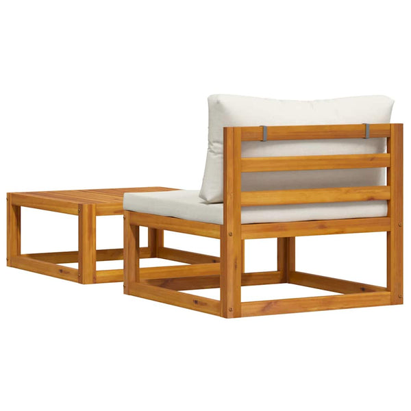 vidaXL 2-piece Garden Sofa Set with Cushions Solid Acacia Wood